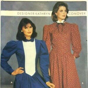 Vintage Butterick 6112 Misses Dress Sewing Pattern Sz 10 Kathryn Conover Design